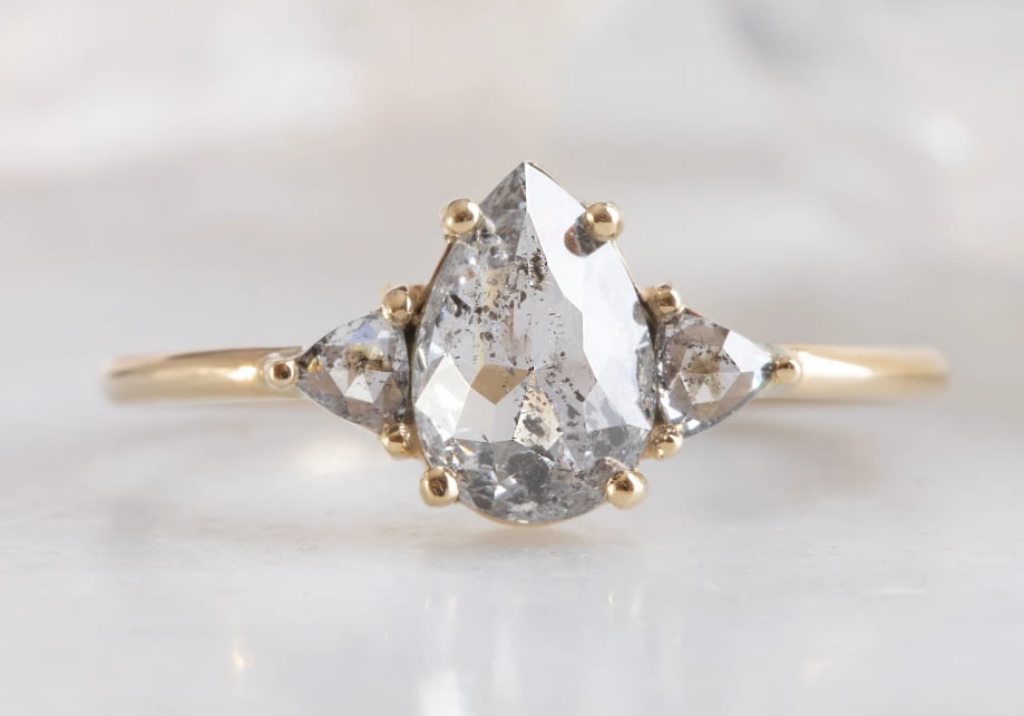 salt and pepper diamond ring