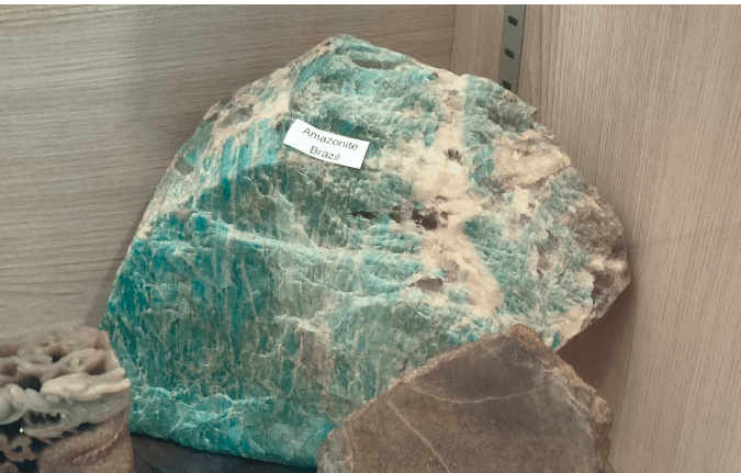 An amazonite from Brazil at The Gem Museum