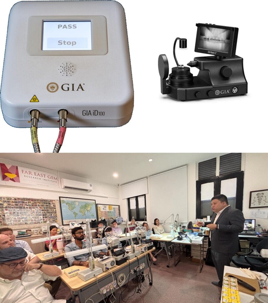 Picture of event participants of the Gemological Institute of America event where the GIA ID100 and the GIA MatchID machines were showcased. This event was organised by the Diamond Exchange of Singapore.