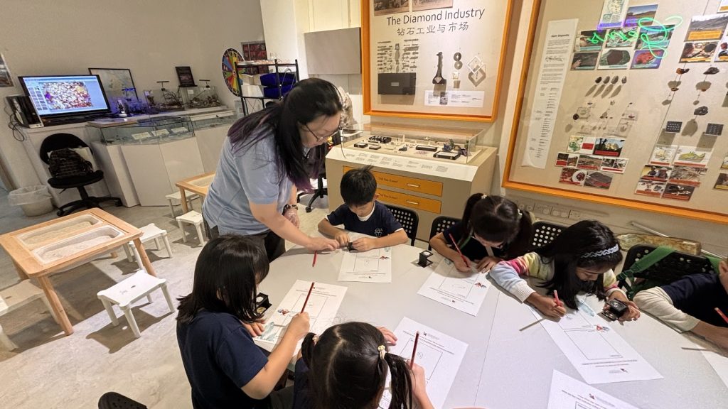 Gems for children: Children in a guided session at The Gem Museum Singapore with educator